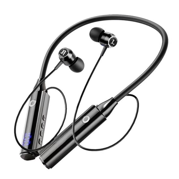 GJX Neckband Bluetooth Headphones Around Wireless Headset with Noise Cancelling Microphones Earbuds for Clear Calls, Work/Driving/Music/Video Conference, Compatible with Cellphones/PC/Tablet/TV