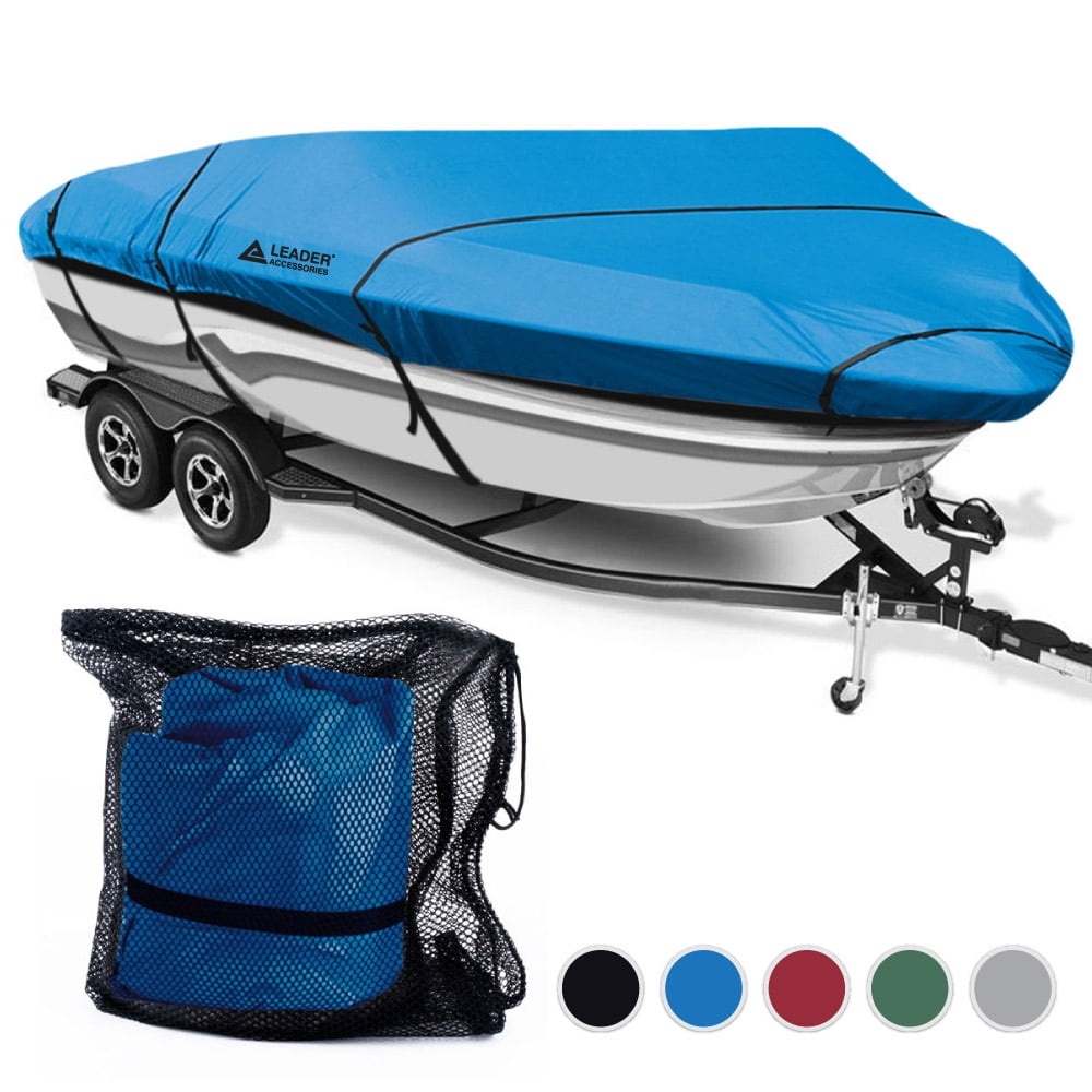 Leader Accessories 300D Polyester 5 Colors Waterproof Trailerable Runabout Boat Cover Fit V-hull Tri-hull Fishing Ski... by Leader Accessories