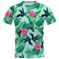 thumbnail image 1 of Mode Décontractée Hawaii Tropical Plantes T-Shirts Graphiques Hommes Été Loisirs Vacances Imprimé Col Rond Manches Courtes Surdimensionnées, 1 of 5