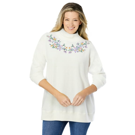 Woman Within Plus Size Layered-Look Sweatshirt