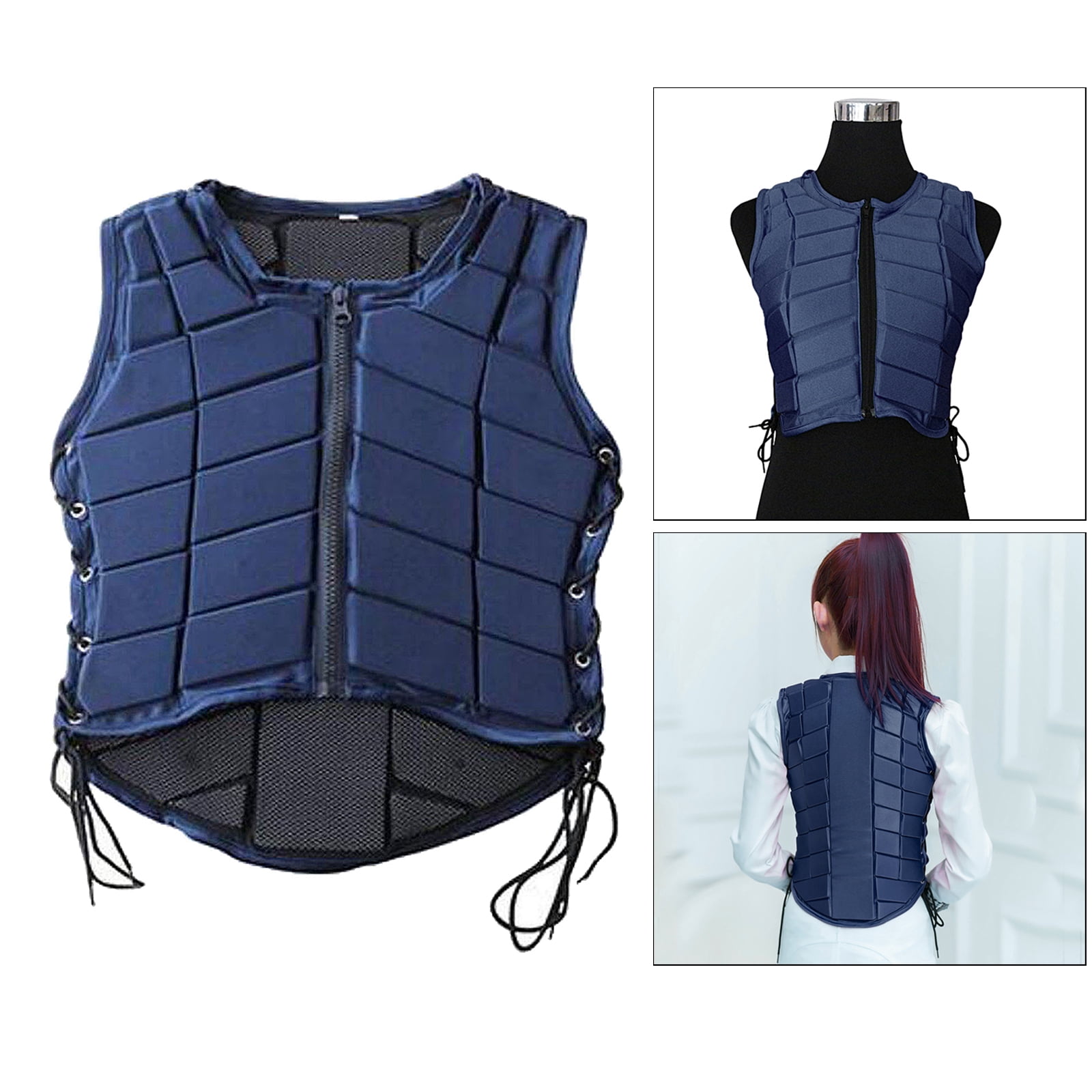 kowaku Gilet D'équitation équestre Pro, Protection Corporelle Rembourrée, Femmes S
