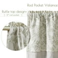thumbnail image 4 of Curtainking Floral Botanic Blackout Kitchen Valance 50x18 inch Double Layer Farmhouse Window Valance for Kitchen Living Room Rod Pocket 1 Panel Sage on Beige, 4 of 7