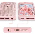thumbnail image 2 of ULAK iPhone 6 Plus / 6S Plus Case, 3D Bling Rhinestone Heavy Duty Shockproof Hybrid Hard PC Soft Silicone Rubber Protective Case, Rose Gold, 2 of 8