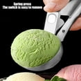 thumbnail image 5 of Eisportionierer aus Edelstahl mit Auswerfer, Eislöffel Eiscreme Löffel Ice Cream Scoop für Eiscreme Kuchen Teig Fleischbäll Melone Drachenfrucht Papaya Wassermelone, 5 of 8