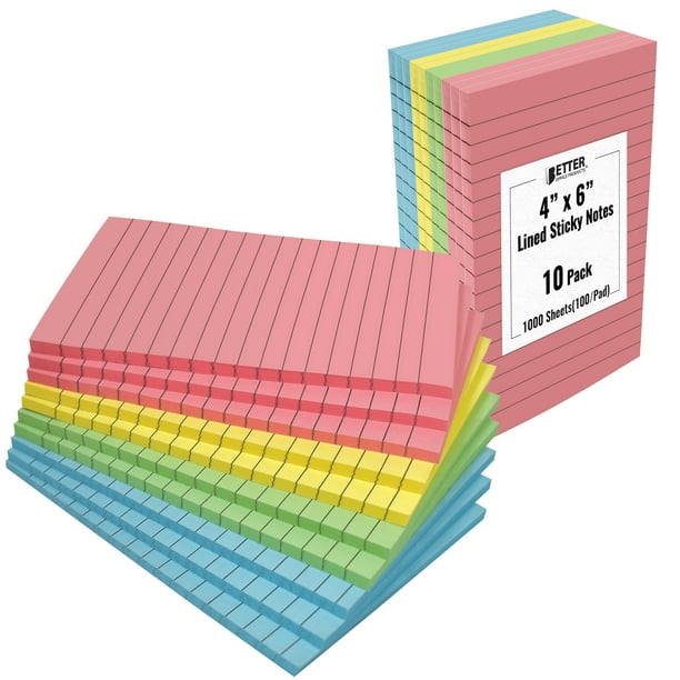 Notas Adhesivas Better Office Products 4x6 cm 500 Hojas 10 Pack