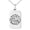 Silver, variant on Stainless Steel I Love You to the Moon and Back Engraved Small Rectangle Dog Tag Charm Pendant Necklace