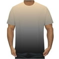 thumbnail image 2 of Zylanna Men's Short Sleeve T-Shirts, Crew Neck Summer Gradient Color Lightweight Daily leisure Tops for Men Black Size M, 2 of 5