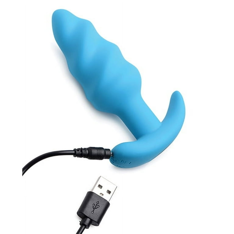 Remote Control 21X Vibrating Silicone Butt Plug - Blue - Walmart.com