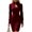 Wine, variant on High Neck Cocktail Dress, Sleek Fitted Silhouette for Sophisticated Glam, Perfect Dress for Christmas Parties, NYE, and Formal Dinners. Wine L
