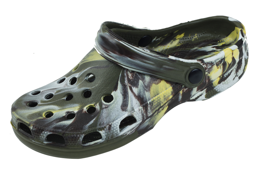 Camo Tie Dye Slingback Garden Clogs 