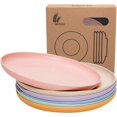 thumbnail image 1 of shiyou-6 Pack 6 Inches Lightweight Mini Wheat Straw Plates Reusable Plate Set Dishwasher & Microwave Safe,Unbreakable Deep Dinner Plates, Plastic Plates Reusable,They are Easy to Clean BPA Free, 1 of 4