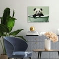 thumbnail image 3 of JRXY  Happy Panda in Bathtub Canvas Wall Art by Roozbeh 16x12inch, 3 of 6
