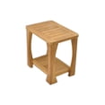 thumbnail image 3 of Grade-A Teak Wood Athena Shower Seat 18" Outdoor Patio Stool Bench, 3 of 4