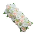 thumbnail image 2 of Ramo de arreglos florales es de rosas artificiales para arreglos florales beige y blanco Zulema Fila de flores de boda, 2 of 7