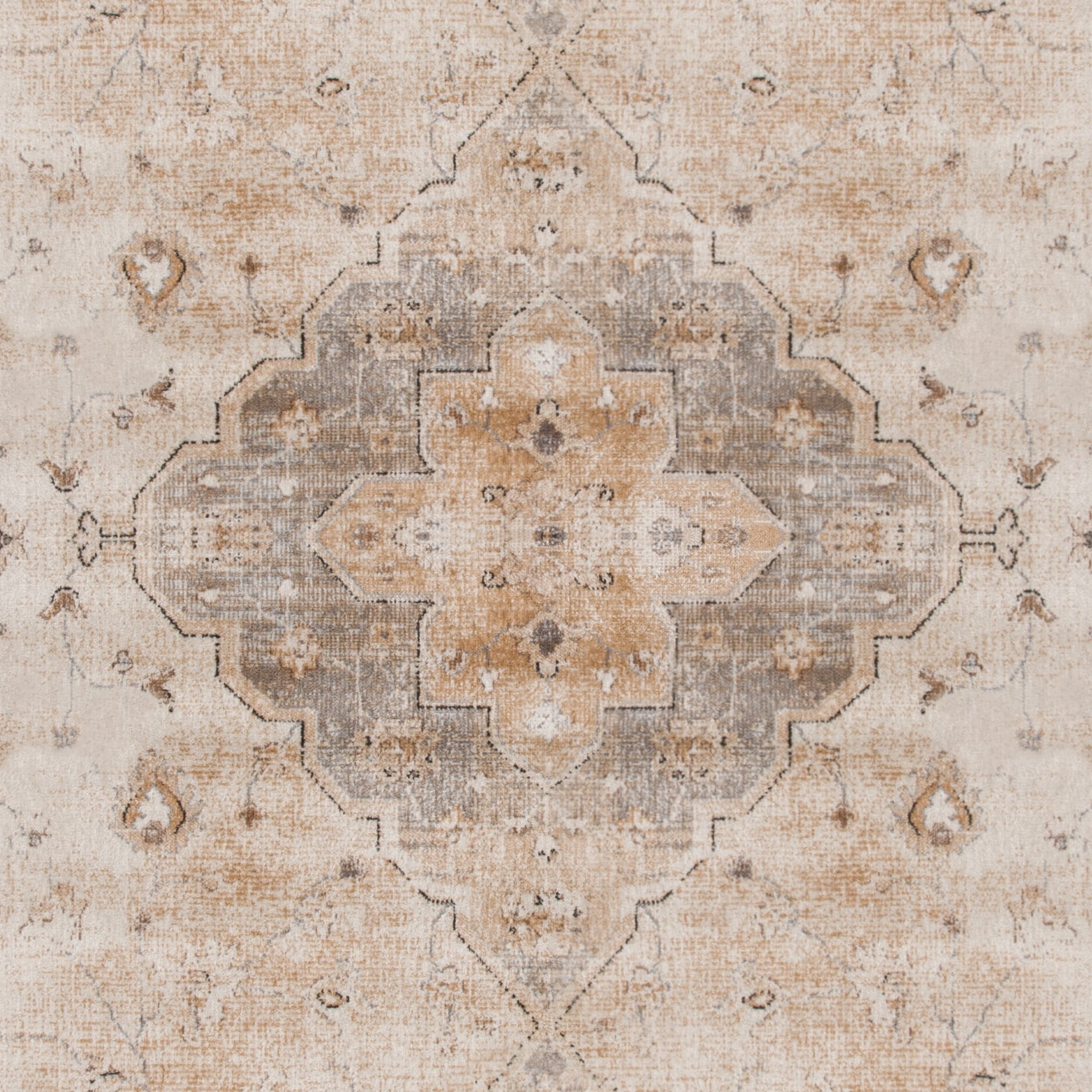 SAFAVIEH Atlas Janey Distressed Area Rug, Ivory/Beige, 5'3" x 7'7"