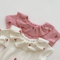 thumbnail image 6 of LYMAYTER ‌Newborn Baby Girls Infant Short Sleeve Romper Cute Cherry Pattern Long Sleeves Bodysuit Outfit‌, 6 of 7