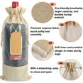 thumbnail image 4 of Burlap Christmas Wine Bottle Bags, 12 Pcs Wine Gift Bags with Tags & Strings Drawstring Bottle Bag with Sheer Window for Wedding Christmas Birthday Party Favors (13.8 X 6.3 Inches), 4 of 8
