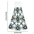 thumbnail image 6 of Yayeee Kitchen Hanging Hand Towels Set of 2 with Loop Bathroom Absorbent Tie Towel, Gold Geometric Pattern, 6 of 7
