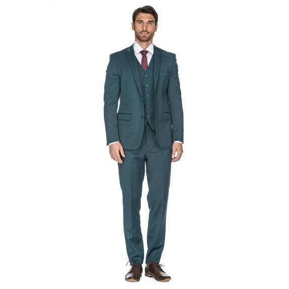 Men's Suit Slim Fit Pick Lapel Two Button 3 Pieces Set (Jacket+pant+Vest)Tuxedo Business Wedding Party Casual