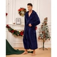 thumbnail image 3 of VULCANODON Mens Robe Big and Tall with Hood,Full Length Plush Robe for Men Long Fleece Bathrobe, 3 of 4