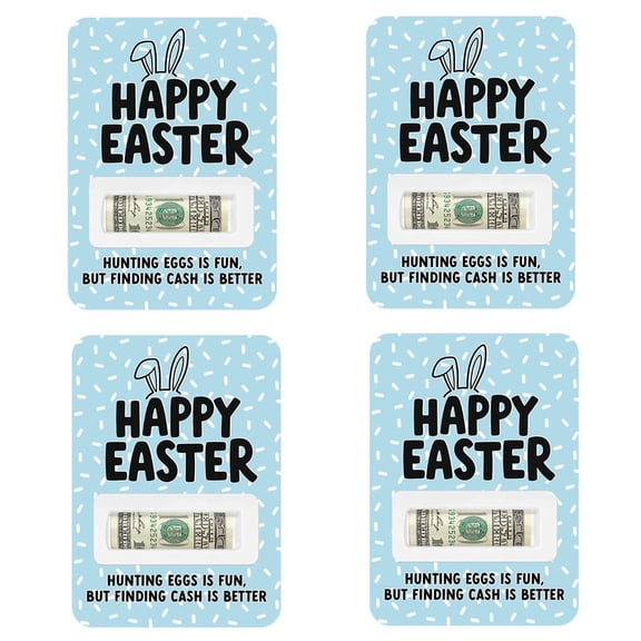 Koyal Wholesale 4 Pack 5x7 Easter Money Holder Cards, Finding Cash Is Better