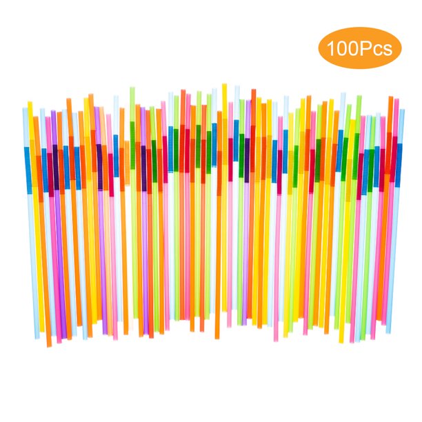 Pajitas De Arte Desechables Pajita segura desechable de 100 piezas con diseño de codo extensible Suministro portátil para el hogar