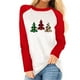 thumbnail image 1 of Pntutb - Camiseta de Navidad para mujer, temporada festiva, regalo para amantes, camiseta de manga larga para mujer, camiseta con costuras a juego de colores Pntutb Pntutb-1238, 1 of 7