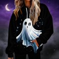thumbnail image 6 of Frostluinai Halloween Fleece Hoodie for Women Flannel Fuzzy Hooded Sweatshirts Funny Ghosts Print Fluffy Sherpa Warm Pullover with Pocket S-2XL, 6 of 6