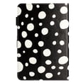 thumbnail image 3 of Case for 7 Inch Android Tablet/Galaxy Tab A 7-Inch SM-T280 /Galaxy Tab 4 7" T230 /Onn 7 Inch, PU Leather Folio Kickstand Cover, Wave Point Pattern with Pen Slot & Card Slots, Black + White, 3 of 9