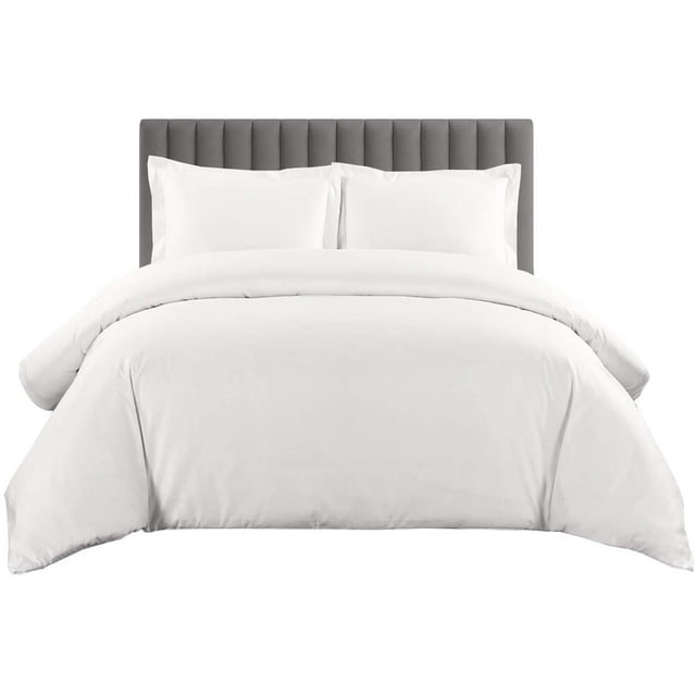 900 TC 100% Egyptian Cotton Duvet Cover Zipper Closur Ultra Soft Durable and Fade Resistant Solid Pattern