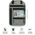 thumbnail image 3 of Passport Wallet Nylon Waterproof for Women Men RFID Blocking Holder Combo for Secure Travels - Light Grey, 3 of 7