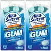 Alka-Seltzer Heartburn Relief Antacid Gum, Peppermint, 16 Count, 2 Pack