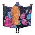 thumbnail image 1 of HATIART Couverture à Capuche Fleurs Toucan Couverture Portable 56x80 Pouces Jeté à Capuche Confortable, 1 of 3