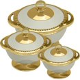 thumbnail image 1 of Casserole Intérieure en Acier Inoxydable Casserole/sans BPA/isolation P.U. Avancée/garde les Aliments Chauds et Frais Chapati, Roti, Biryani et Plus Ensemble d'Articles de Cuisine de 3 (1700 ml, 1100 ml, 600 ml) (Repose Grey), 1 of 8