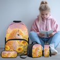 thumbnail image 2 of Bulopur Girls 17 Inch Backpack Set, 4 Piece Sunflower Horse Print School Bookbag with Lunch Box, Water Bottle Holder and Pencil Case for Elementary, 2 of 8