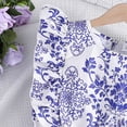 thumbnail image 4 of Otqutp Girls' Floral Princess Parties Dress - Sleeveless Lace-Embellished Gown with Vintage Floral Print, Lightweight Summer Dress for Ages 8-12 Years, 4 of 9