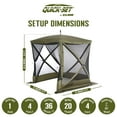 thumbnail image 5 of Open Box CLAM Quick Set Traveler Portable Camping Gazebo Canopy Shelter, Green, 5 of 11
