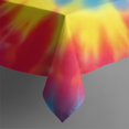 thumbnail image 4 of Colorful Rainbow Tie Dye Spiral Pattern Rectangle Tablecloth 60"x120",Waterproof Polyester Rectangle Table Cloth, Wipeable Spillproof Polyester Tablecloth for Dining, Camping, Indoor and Outdoor, 4 of 6