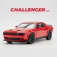 thumbnail image 1 of 1:32 Simulation Challenger Hellcat SRT Red Eye Classics Alloy Cars Toy Diecasts Vehicles Metal Model Car Decoration Kid Gift Boy,Red, 1 of 8