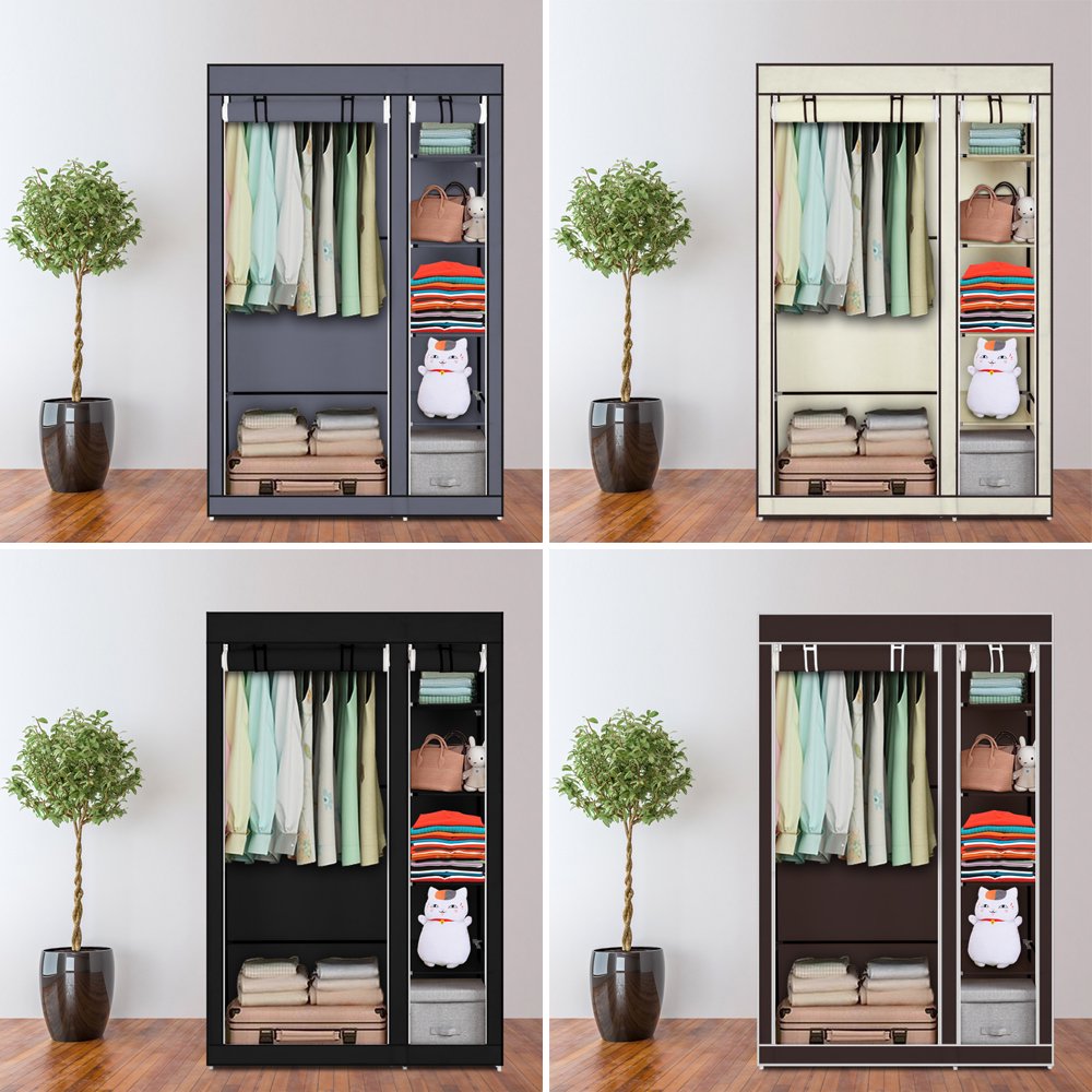 Lowestbest 67" Portable Clothes Closet, Wardrobe with Nonwoven Fabric
