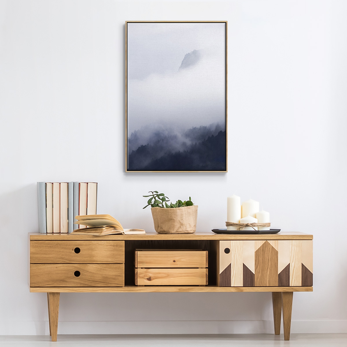 Above the Clouds Framed Premium Gallery Wrapped Canvas - Ready to Hang
