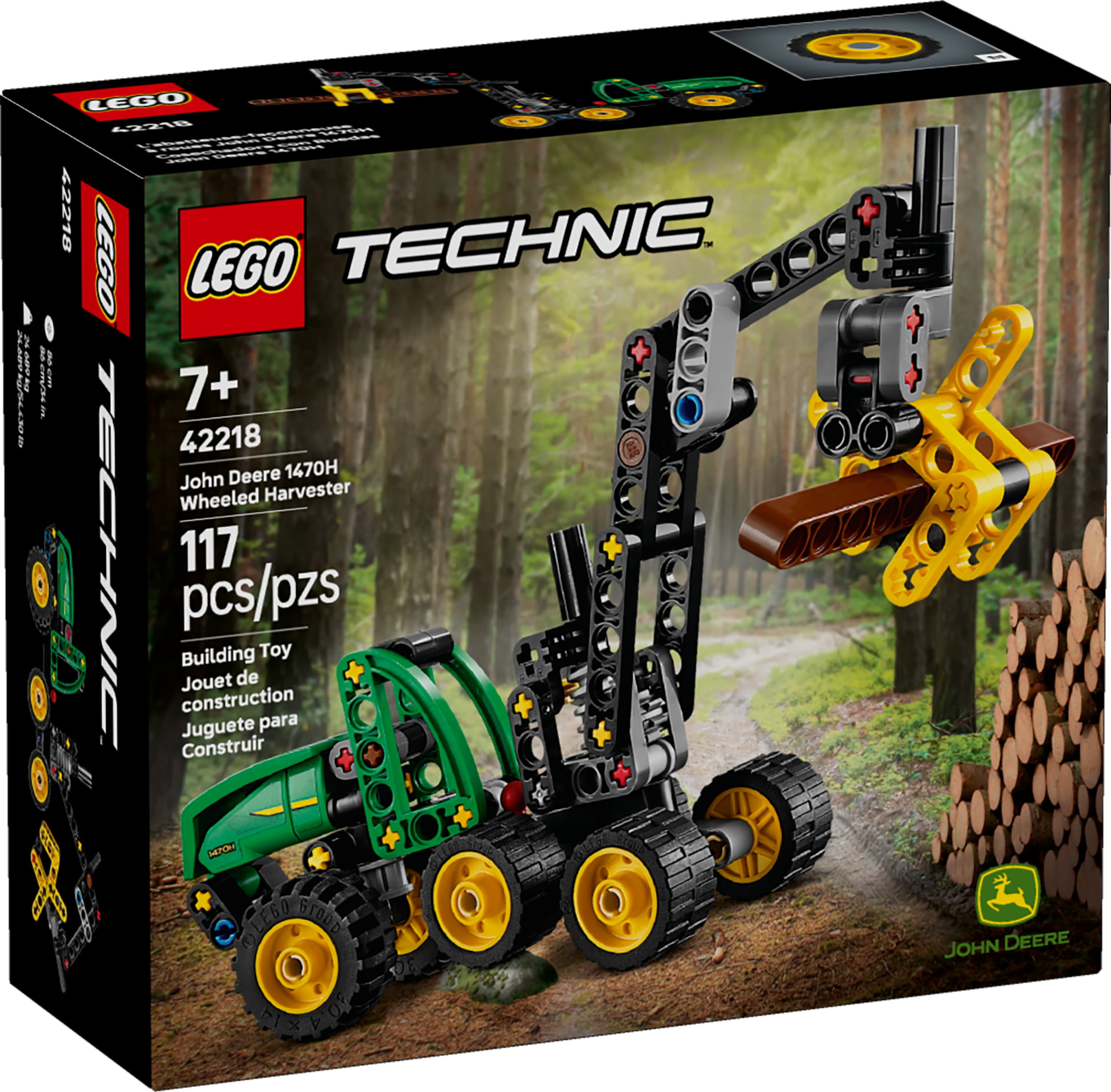 LEGO Technic John Deere 1470H Wheeled Harvester Building Toy for Kids - Heavy Vehicle Playset W/Realistic Suspension & Steering - STEM Toy for Boys & Girls, Ages 7+ - Gift Idea for Birthdays - 42218