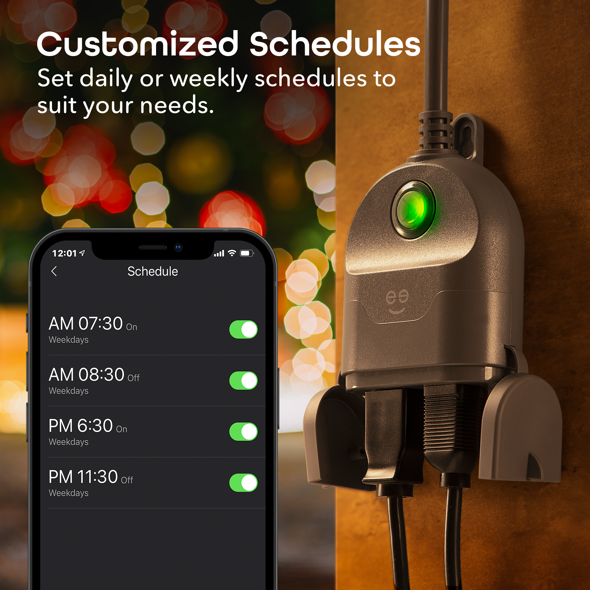 Geeni Outdoor Duo WiFi Smart Plug 2 Outlets Weatherproof photo 6