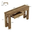 thumbnail image 2 of 63" Farmhouse Console Table with 2 Drawers for Hallway, Living Room, Brown, 2 of 6