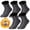 C, variant on 5-Pair Solid Mid-Calf Fleece-Lined Socks, Thickened Durable Socks for Men and Women, Comfortable Warm Socks with Holiday Cheer Touch for Everyday Wear