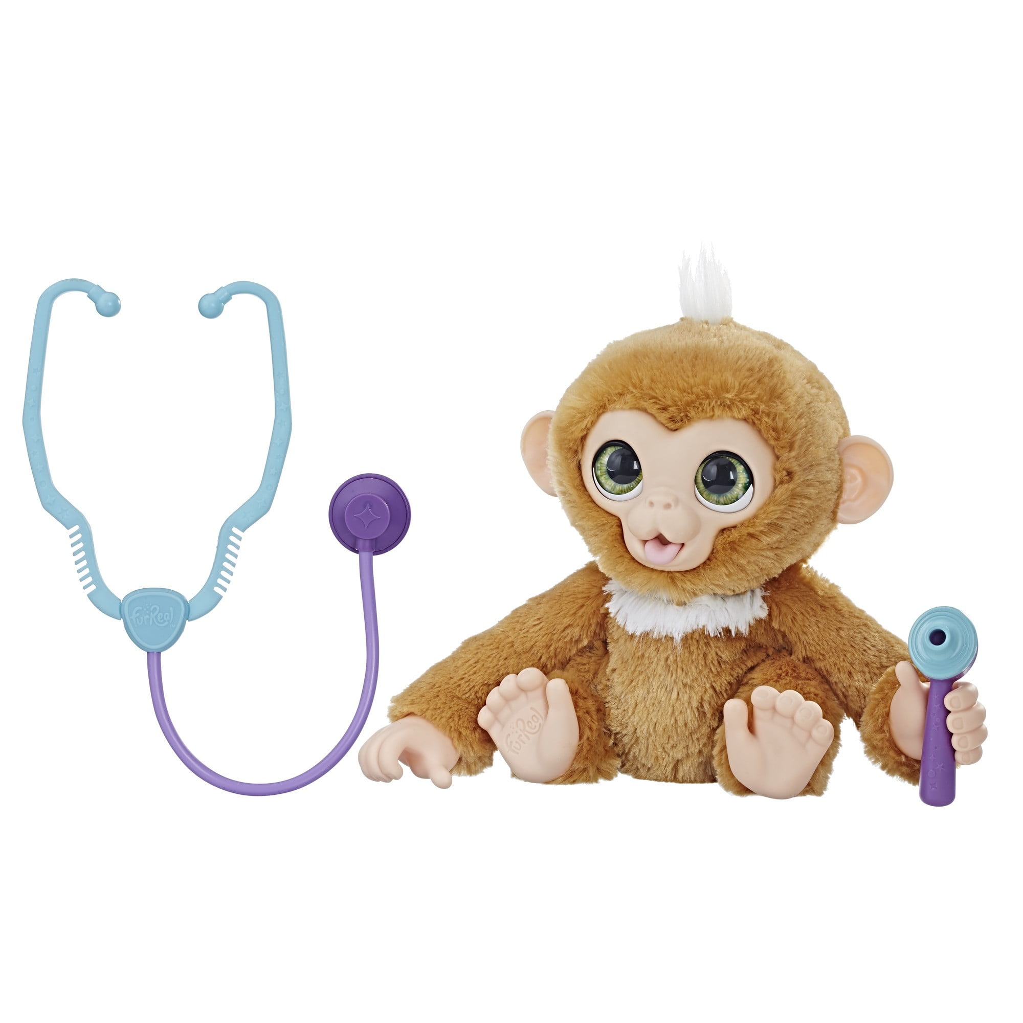FurReal Check-up Zandi Interactive Plush Fur Real Pet Monkey Kids 4 Toys New 