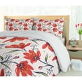 thumbnail image 5 of Ambesonne Floral Duvet Cover Sets, Vintage Tulip Flowers, 2-King, Peach Green and Red, 5 of 7