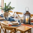 thumbnail image 6 of Navy Blue Burnt Orange Round 13 Inch Placemats Set of 2, Boho Art Modern Geometric HeatResistant Non Slip Place Mats for Dining Table, Wipeable Braided Kitchen Table Mats for Housewarming, 6 of 9