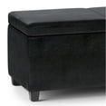 thumbnail image 4 of Simpli Home 54" Extra Large Faux Leather Storage Ottoman in Midnight Black, 4 of 6