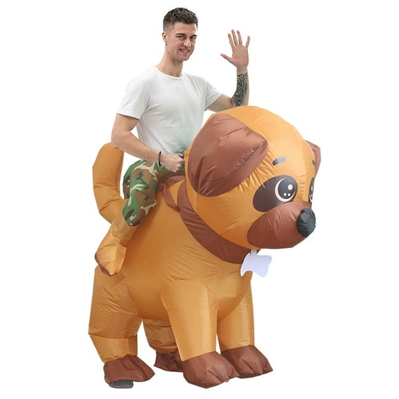 Inflatable Puppy Rider Costume - Adult Blow-Up Outfit for Parties, Halloween, Cosplay | Fits Adults (4.9 ft - 6.2 ft)